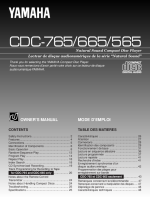 Yamaha CDC-565 - Owners Manual 